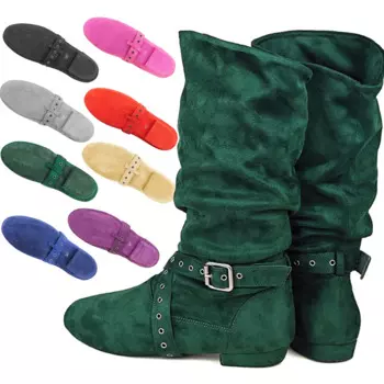 Женские замшевые ботинки для латинских танцев, обувь для сальсы, длинная обувь с подошвой, обувь для согрева, танцевальные сапоги для западного побережья