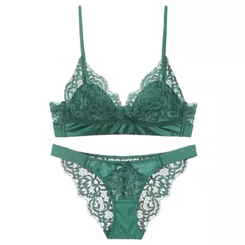 Женские Зеленые трусики из двух частей, кружевное нижнее белье с леопардовым принтом, женское нижнее белье, трусики с дизайнерским дизайном