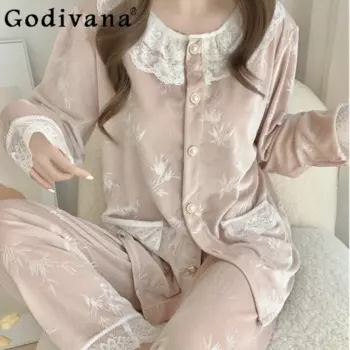 Женские зимние бархатные пижамы 2024, новая сексуальная одежда для сна принцессы в придворном стиле, элегантная ночная рубашка для девочек