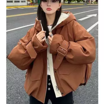 Женские зимние парки 2024, новая корейская куртка свободного пирога, чтобы переслушать пуховик, маленькая пуховая стеганая куртка, женская верхняя одежда