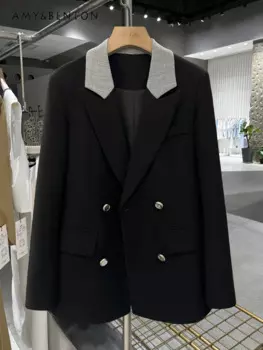 Женский блейзер в деловом стиле, элегантный Блейзер в британском и социалистском стиле, Новая Профессиональная универсальная свободная повседневная куртка на осень