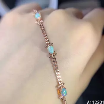 Женский браслет из серебра 925 пробы с натуральными камнями