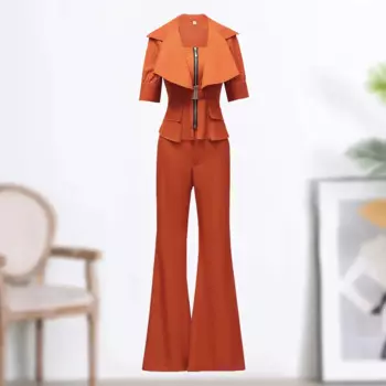 Женский брючный костюм из двух предметов, повседневный уличный спортивный костюм из рубашки и брюк, y2k, лето 2023