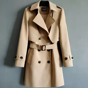 Женский двубортный Тренч из двух частей, Женская ветровка, новинка весны 2023, модная Роскошная низкая Верхняя одежда, модные куртки