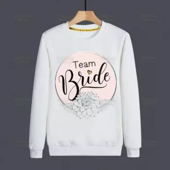 Женский флисовый Свитшот девичника, девичник, свадебные свитшоты, весенний пуловер с круглым вырезом для невесты