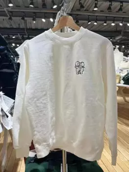 Женский хлопковый свитшот с круглым вырезом, с вышивкой