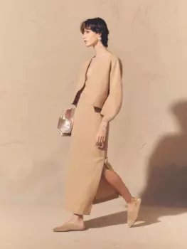 Женский кардиган с рукавами до локтя, из шерсти и льна