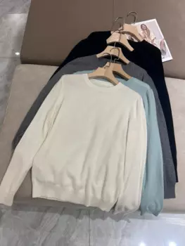 Женский кашемировый свитер L * P, осень-зима, повседневный женский вязаный пуловер с круглым вырезом и длинными рукавами