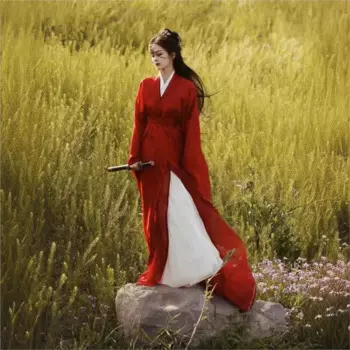 Женский Классический танцевальный костюм красного цвета