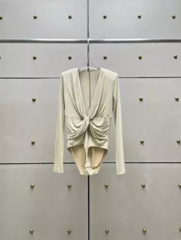 Женский комбинезон с V-образным вырезом, 2 цвета