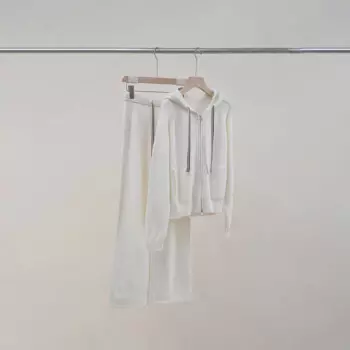 Женский комплект 2024, новинка осени-зимы, контрастного цвета, свободная повседневная длинная толстовка с завязками или длинные брюки с высокой талией