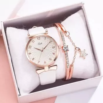 Женский комплект браслетов, кварцевые наручные часы для женщин, магнитные часы из розового золота, женские часы, женский стальной ремешок Relogio Feminino