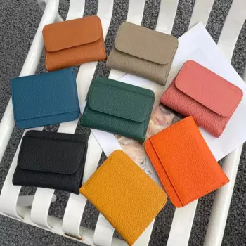 Женский кошелек из натуральной кожи, новинка 2023, складная простая кожаная маленькая сумка для денег, многофункциональная сумка для монет
