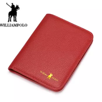 Женский кошелек из натуральной кожи Williampolo, ультратонкий короткий кошелек для монет, вертикальные модели, Женский мини-кошелек