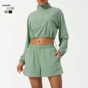 Женский костюм для бега на открытом воздухе, летний однотонный комплект из двух предметов для йоги, дышащая быстросохнущая Спортивная одежда для фитнеса, одежда для тренировок