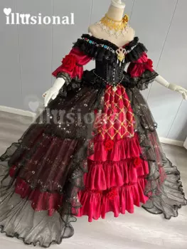 Женский костюм для косплея «Красная Леди Мари»