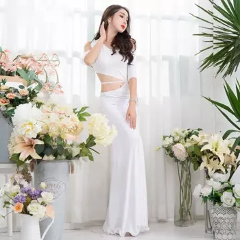 Женский костюм для танца живота Bellydance, костюм с юбкой и бюстгальтером и поясом, Восточная и Азиатская пустыня, качели, 3512