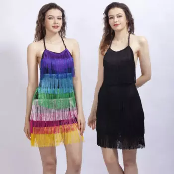 Женский костюм для танца живота, танцевальный костюм с кисточками и юбкой