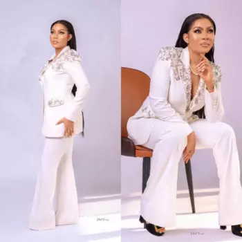 Женский костюм с аппликацией и длинными рукавами, белый женский костюм с бусинами, жакет на заказ для свадьбы, выпускного вечера, облегающий костюм из 2 предметов, жакет и брюки