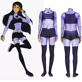 Женский костюм супергероя Blackfire YJ на Хэллоуин, Женский костюм для косплея, Женское боди Starfire, костюм зентай