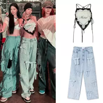 Женский костюм в стиле хип-хоп с бантом, DWY9832