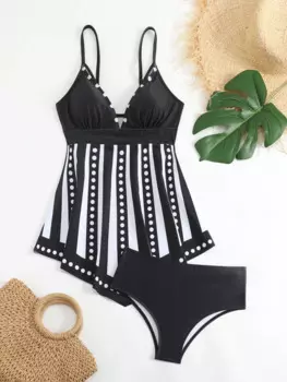 Женский купальник из двух частей, облегающее боди