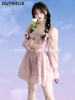 Женский купальник с длинным рукавом, красивое весеннее платье, облегающий купальный костюм для женщин