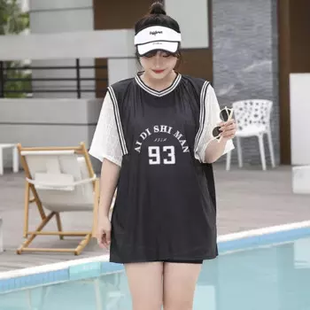 Женский купальник Танкини, комплект из 3 предметов, размера плюс, купальник с высокой талией, купальный костюм, пляжная одежда, большие размеры, сплит-костюмы