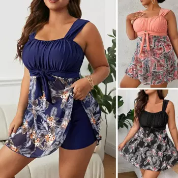 Женский купальник, женский купальный костюм, женский купальник на шнуровке с шортами с высокой талией, Быстросохнущий купальный костюм для пляжа