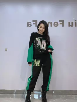 Женский летний костюм из двух предметов, футболка с круглым вырезом и коротким рукавом