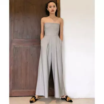 Женский летний Повседневный пляжный комбинезон, элегантный комбинезон с широкими штанинами, женский комбинезон