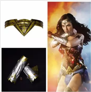 Женский нарукавник для косплея Diana Prince, нарукавник и тиара, повязка на голову, корона на запястье, реквизит, нарукавники на Хэллоуин