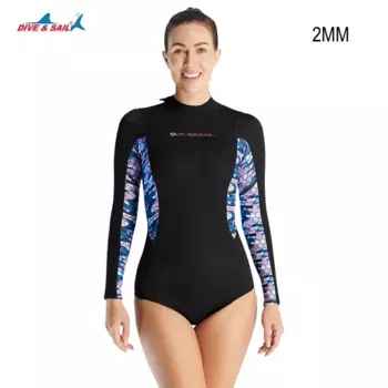 Женский неопреновый гидрокостюм с длинным рукавом, 2 мм