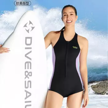 Женский неопреновый холодный водонепроницаемый теплый солнцезащитный гидрокостюм Топ Женский гидрокостюм без рукавов, жилет для подводного плавания и дайвинга, 2 мм неопрен