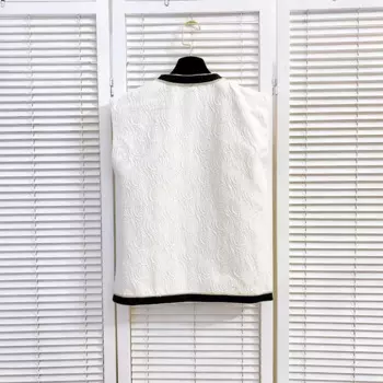 Женский однобортный жилет с круглым вырезом, облегающий топ без рукавов с цветочной вышивкой, Офисная Повседневная безрукавка, осенняя верхняя одежда, куртка