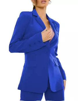 Женский однотонный костюм из двух предметов, деловые костюмы для офиса и работы, однобортный жилет, женские костюмы (Блейзер + брюки)