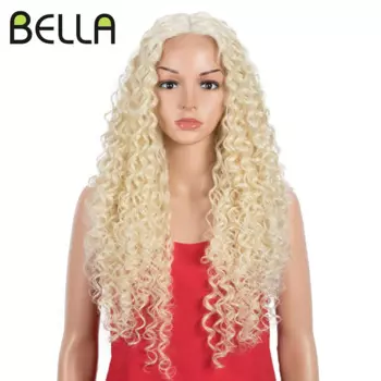 Женский парик Bella Philosophy, черный парик из искусственных волос с кудрявыми волосами, парик из термостойкого волокна, парик для женщин, 30 дюймов
