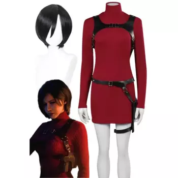 Женский парик для косплея Ada Wong, искусственная ткань для костюмированной вечеринки, для Хэллоуина, карнавала