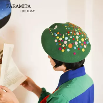 Женский праздничный берет Faramita из бордового дерева и кота, оригинальный шерстяной фетровый берет, женская уличная зимняя Осенняя теплая зеленая шапка для путешествий