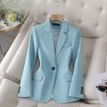 Женский Профессиональный небольшой костюм с длинными рукавами, официальная одежда, Женская однотонная куртка, рабочая одежда