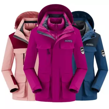 Женский пуховик, лыжная куртка, лыжные штаны, зимний теплый лыжный костюм, женский ветрозащитный водонепроницаемый сноуборд, лыжное пальто, уличные зимние костюмы