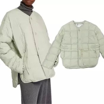 Женский пуховик с завязками на талии, на осень/зиму