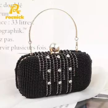 Женский яркий клатч ROENICK с бриллиантами и жемчугом