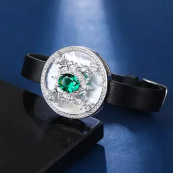 Женский Регулируемый браслет из серебра 925 пробы с натуральным жемчугом