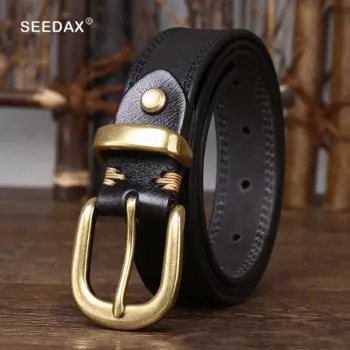 Женский ремень из натуральной воловьей кожи, 28 мм