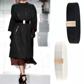 Женский ремень-корсет с металлической пряжкой