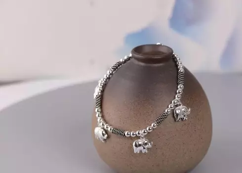 Женский Ретро браслет из серебра S925 пробы с жемчужными бусинами