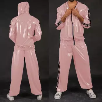 Женский резиновый спортивный костюм, цвет черный