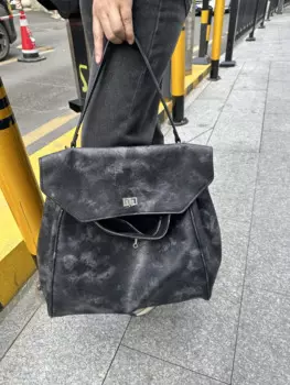 Женский рюкзак из мягкой кожи, винтажный черный натуральный Женский Повседневный Рюкзак, дорожная сумка