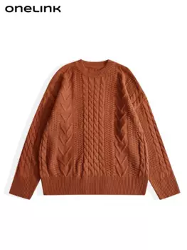 Женский шерстяной свитер с круглым вырезом, на осень-зиму